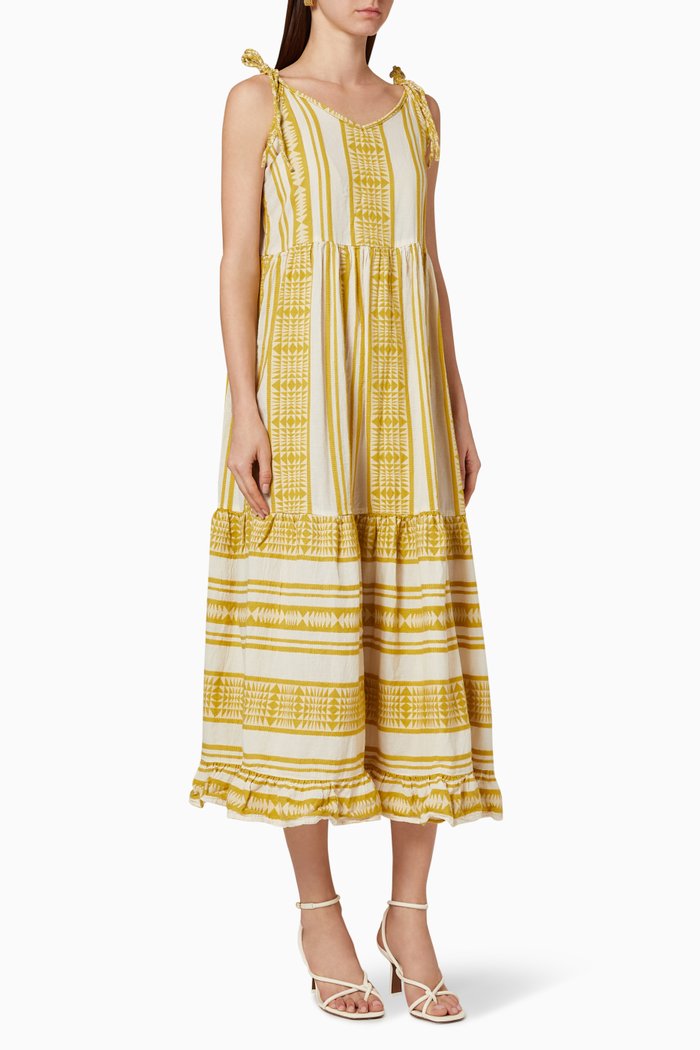 

Zakar Striped Maxi Dress, Green