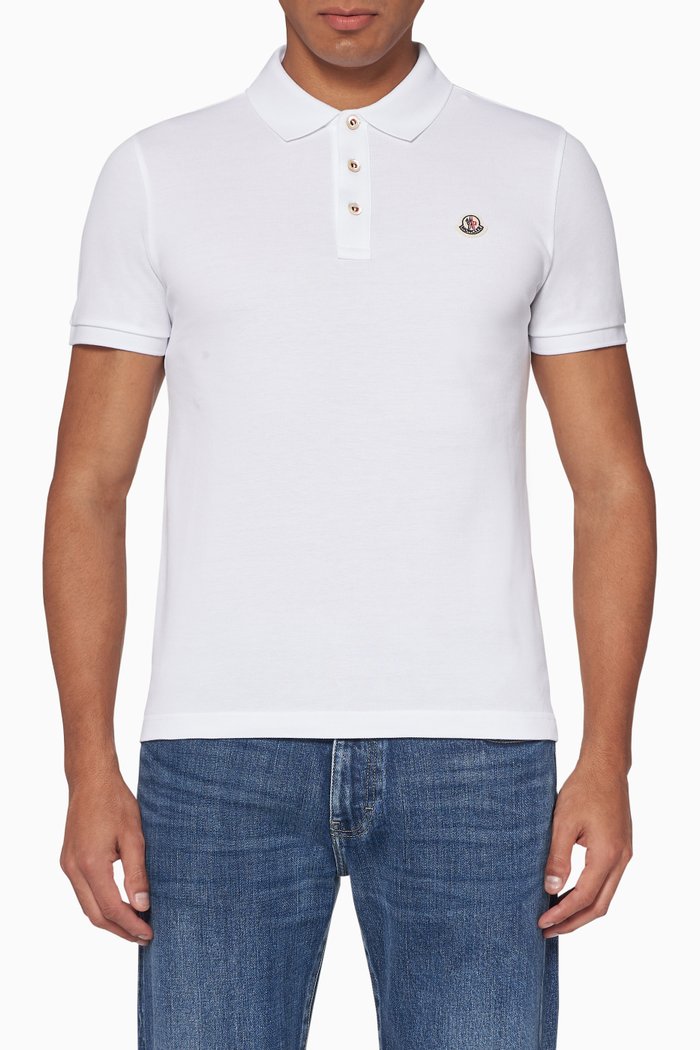 

Logo Detail Polo Shirt, White