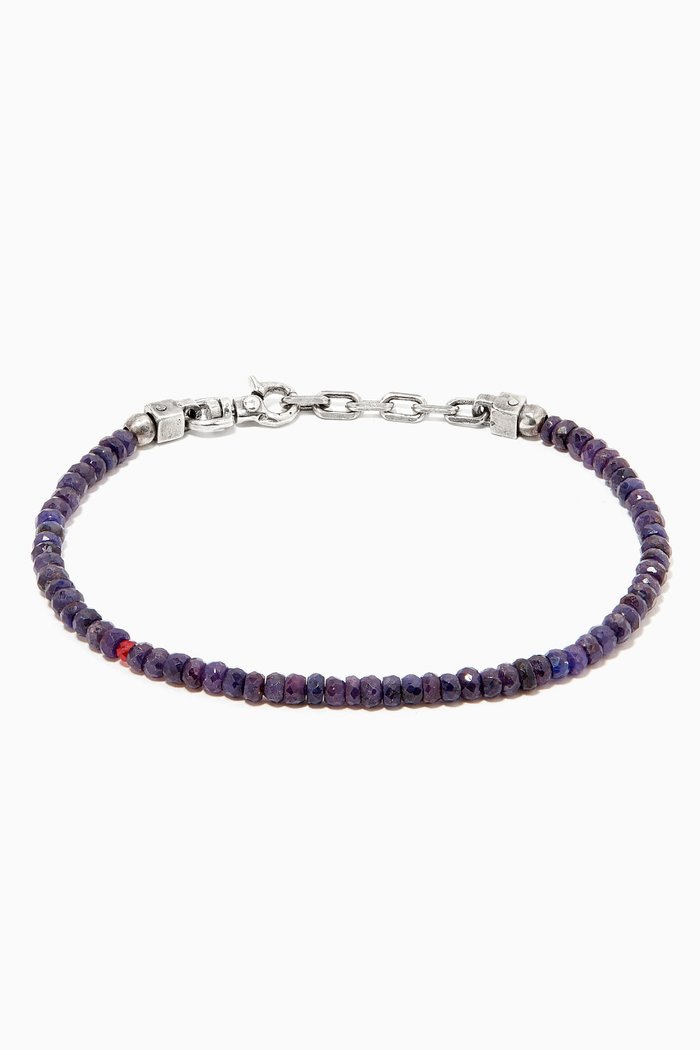 

Onyx & Ruby Beaded Bracelet, Blue