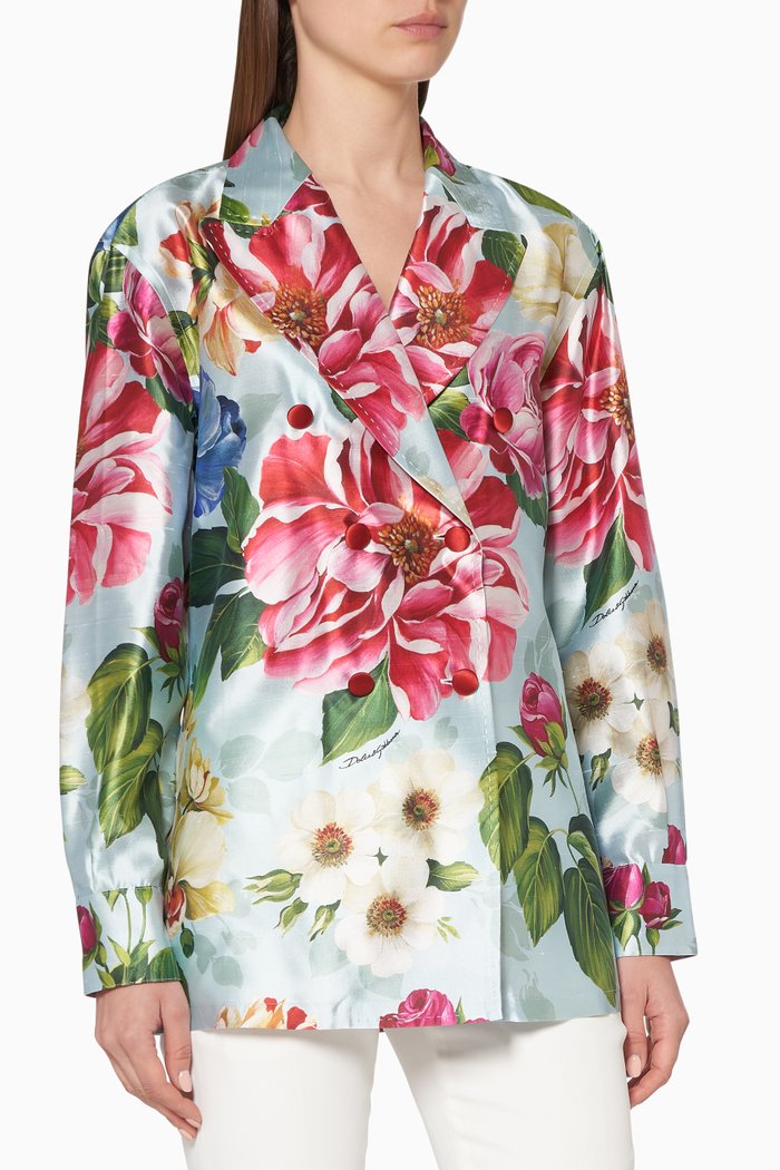 

Floral Print Silk Shirt, Multicolour