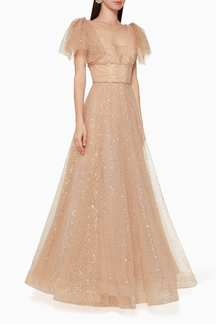 

Atlanta Sequined Gown, Gold