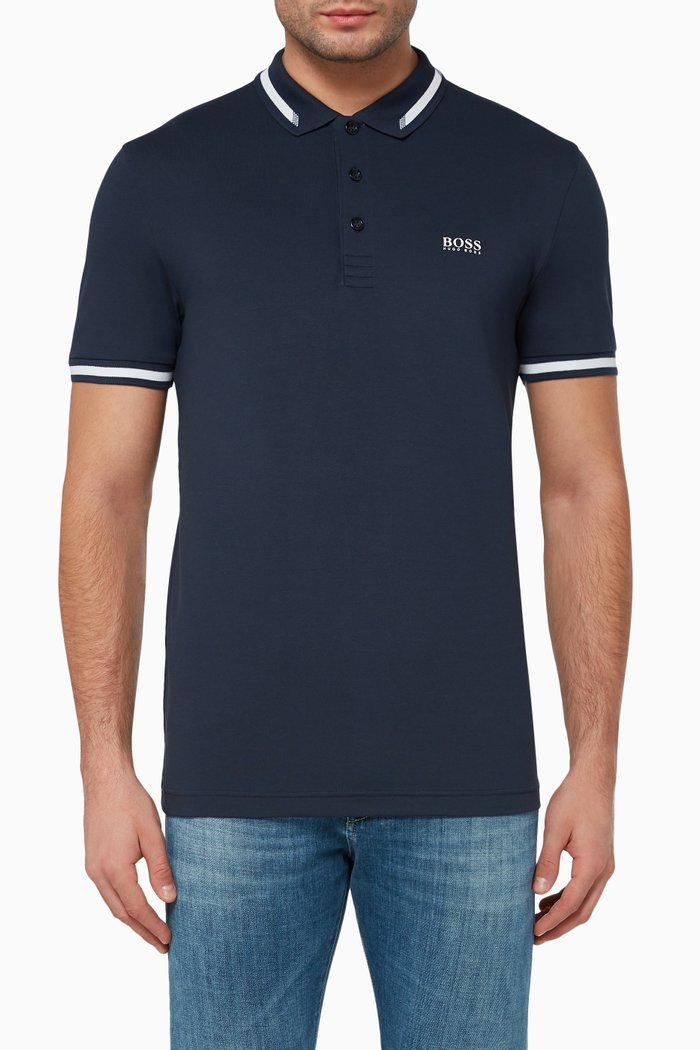 

Slim-Fit Polo Shirt, Blue