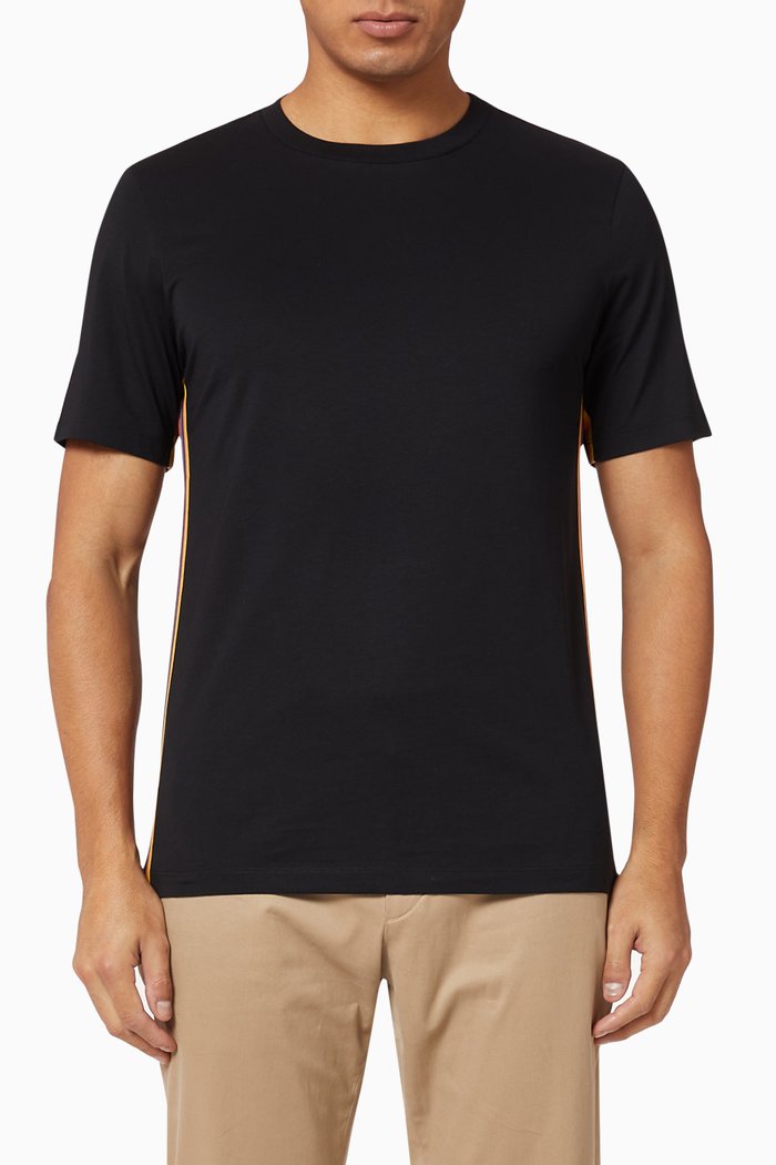 

Artist Stripe Organic Cotton T-Shirt, Black