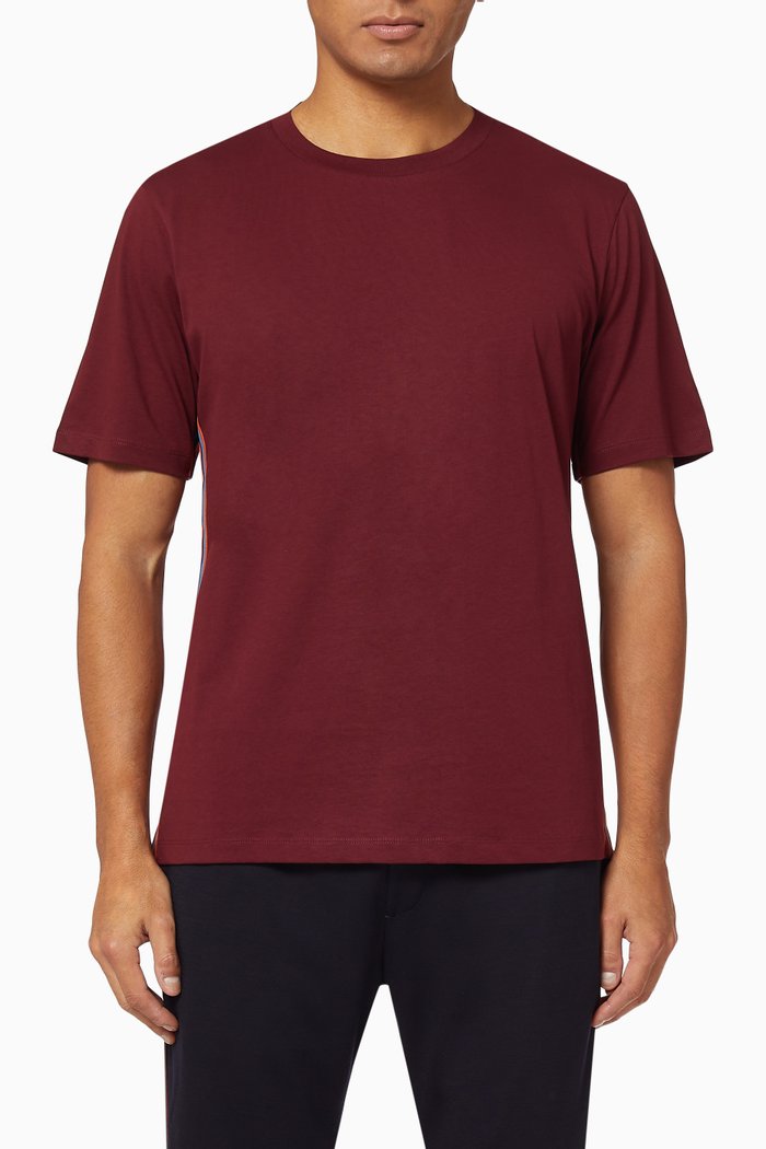 

Artist Stripe Organic Cotton T-Shirt, Red