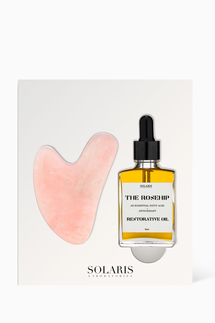 

Limited Edition Gua Sha & Rosehip Oil Set, Colourless