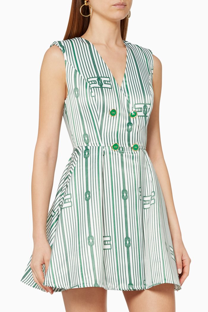 

Rope Print Dress, Green