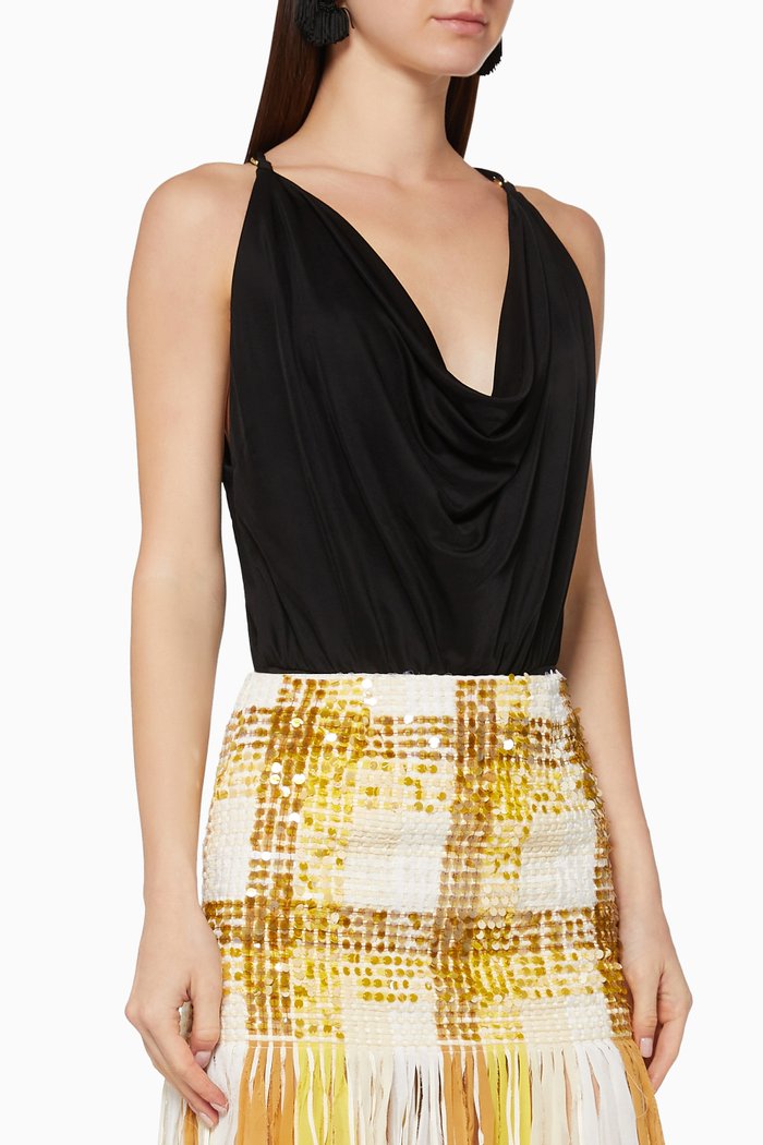 Sleeveless Bodysuit, Black