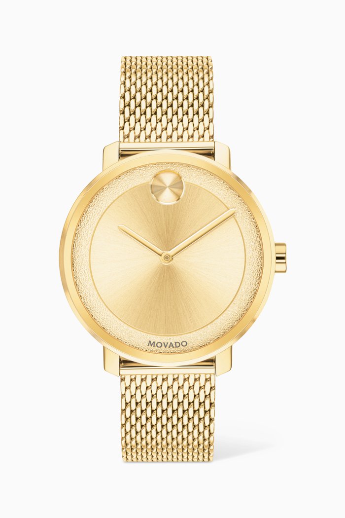 Shimmer Quartz Watch, Gold