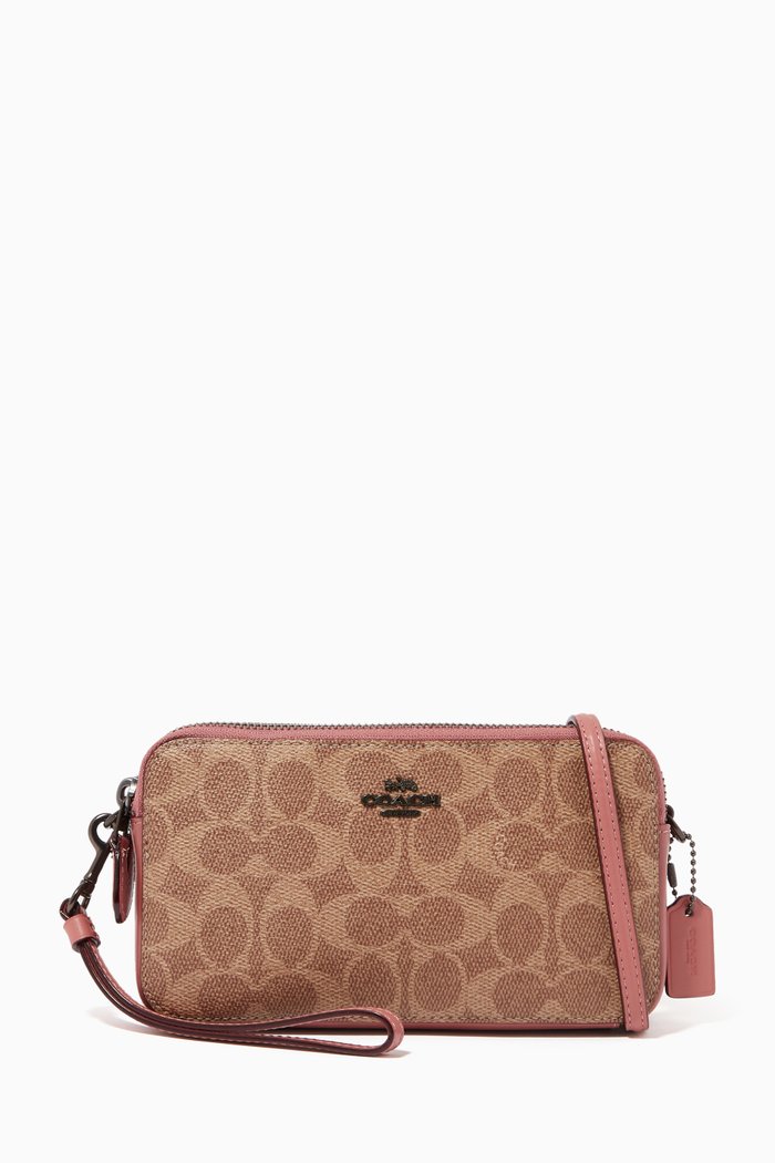 

Kira Crossbody in Colorblock Signature Canvas, Brown