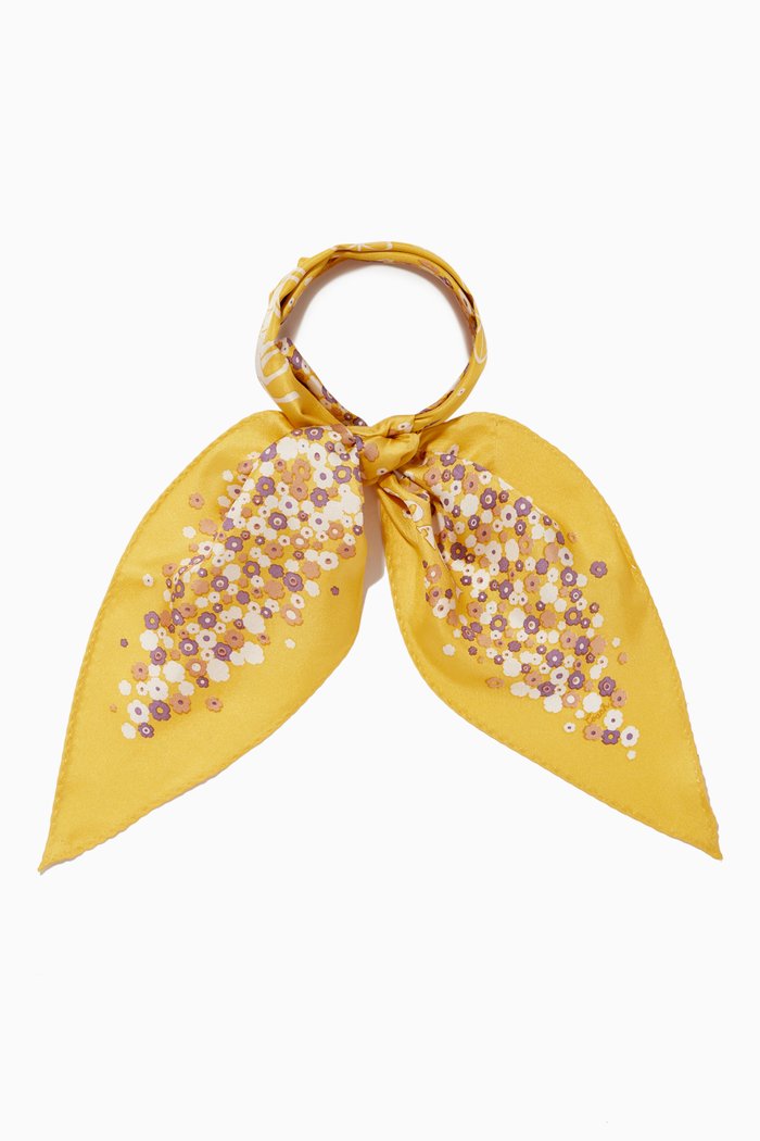 

Horse & Carriage Diamond Scarf in Silk, Yellow
