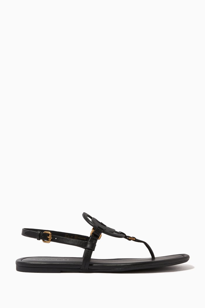 

Jeri Leather Sandals, Black