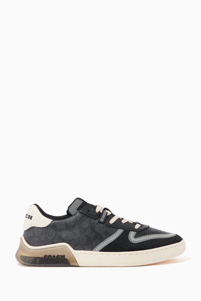 

Citysole Court Signature Canvas Sneakers, Black