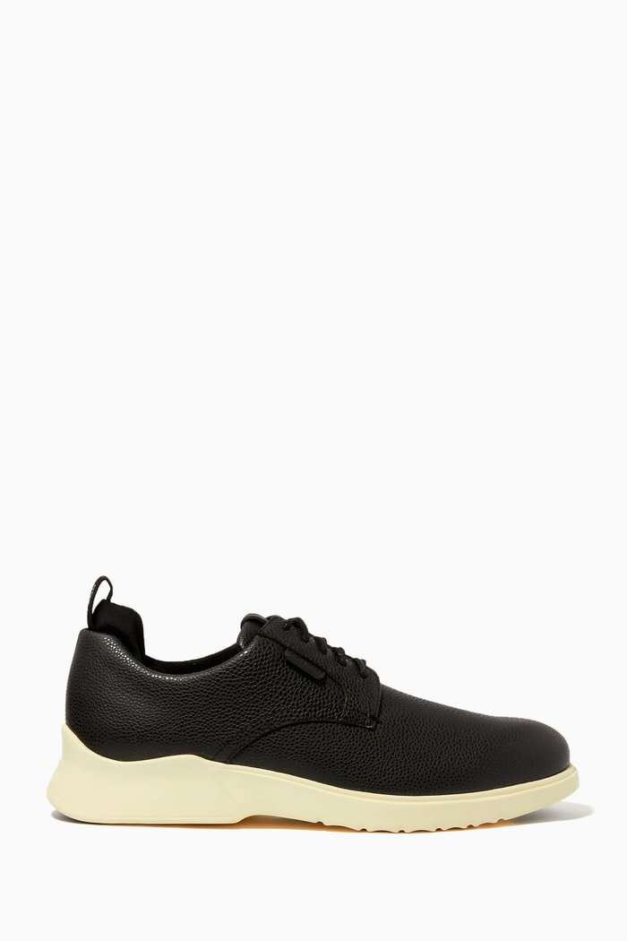

Citysole Grainy Leather Derby Shoes, Black