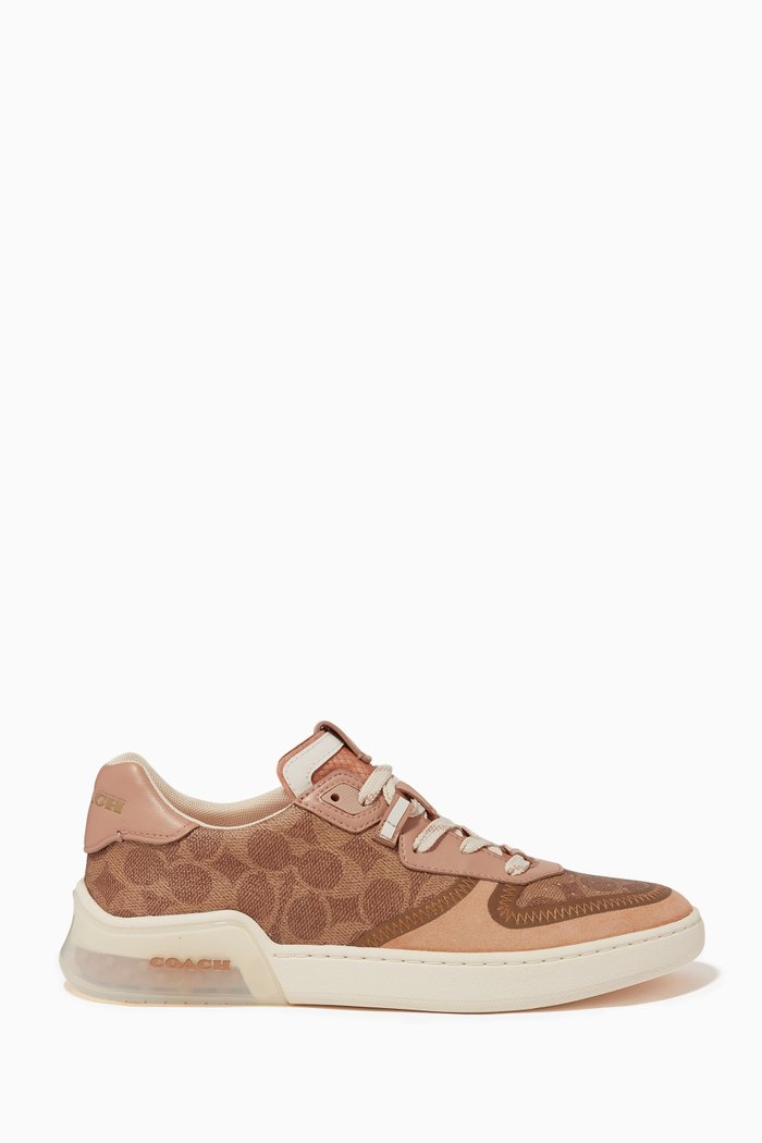 

Citysole Signature Canvas Court Sneakers, Neutral