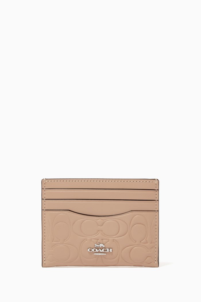 Card Case in Signature Leather, Brown