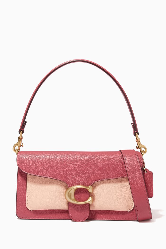 

Tabby 26 Shoulder Bag in Colourblock Leather, Red