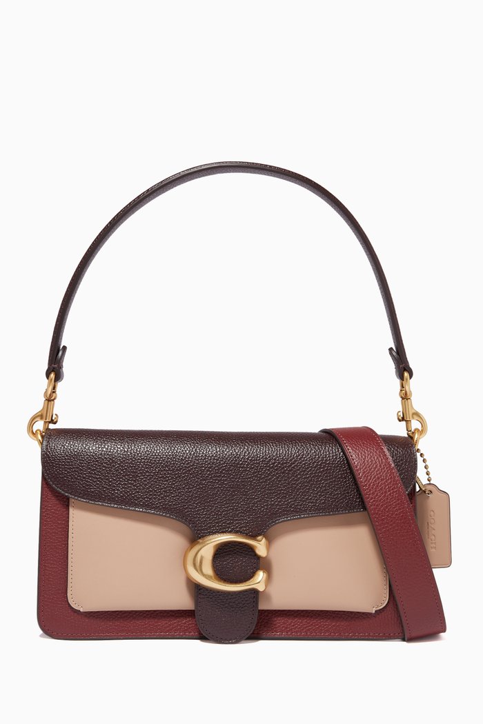 

Tabby 26 Shoulder Bag in Colourblock Leather, Red