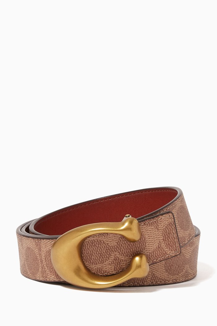 

Signature Buckle Reversible 32mm Belt, Brown