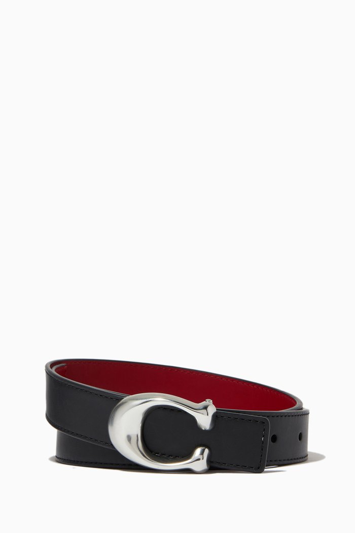

Signature Buckle Reversible Belt, 25mm, Black