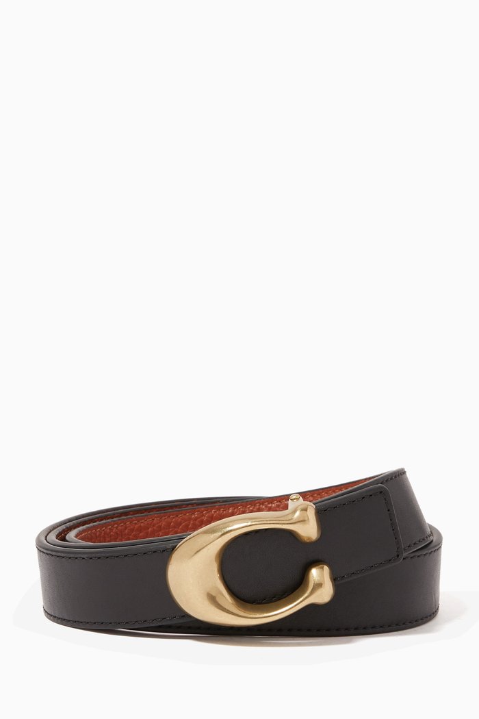 

Signature Buckle Reversible 25mm Belt, Brown