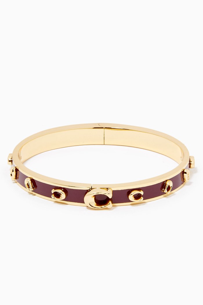 

Pegged Signature Bangle, Red