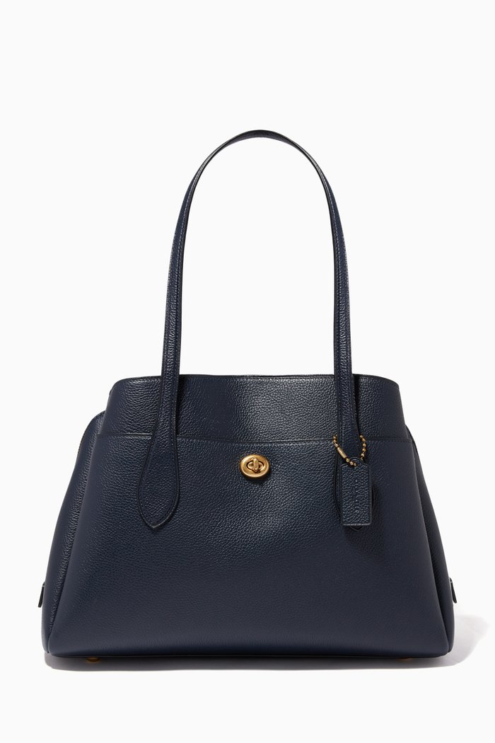 

Lora Carryall in Pebble Leather, Blue