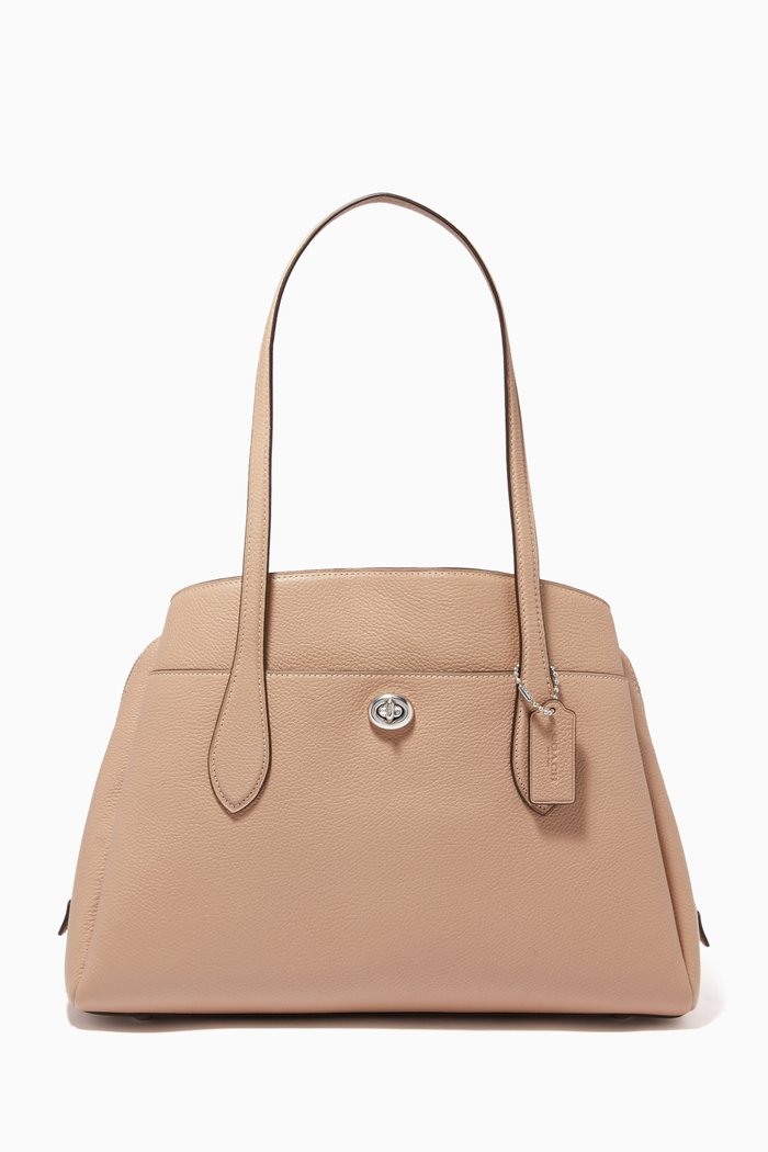 

Lora Carryall in Pebble Leather, Brown