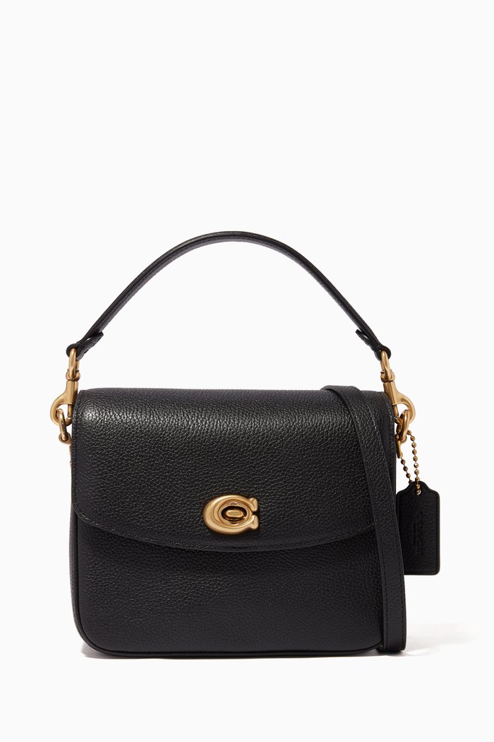 

Cassie 19 Pebble Leather Cross-Body Bag, Black