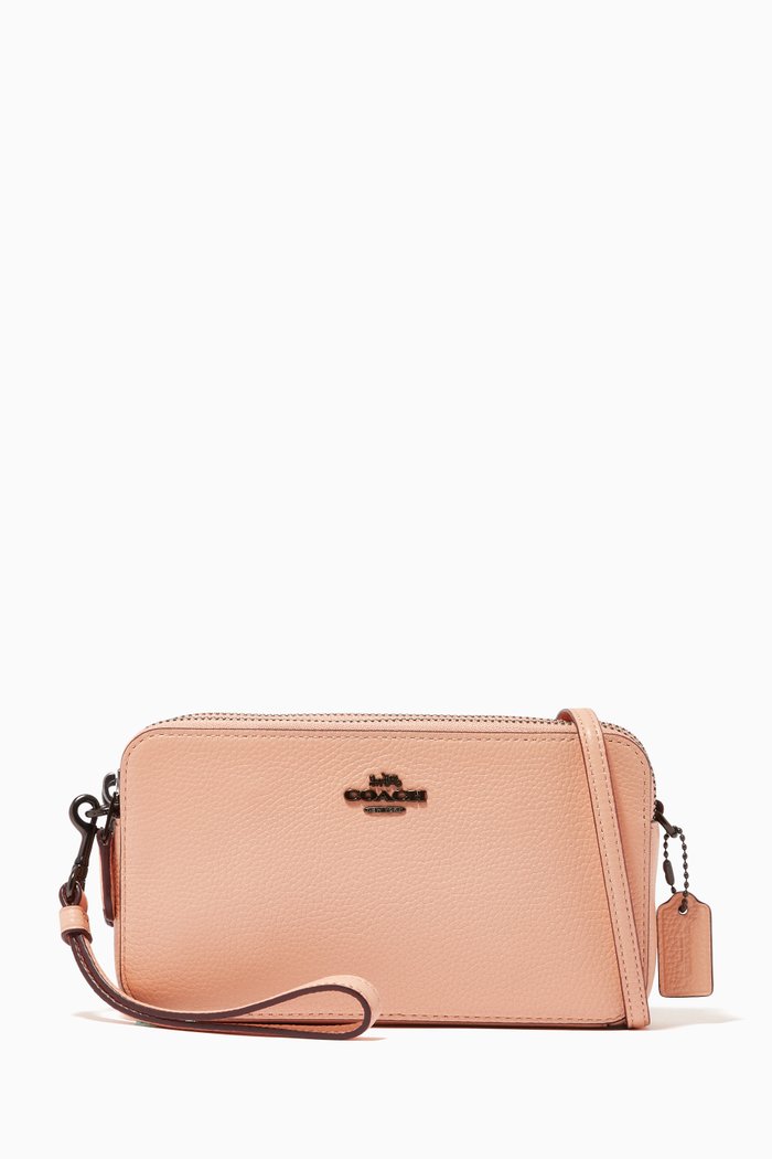 

Kira Crossbody in Pebble Leather, Pink