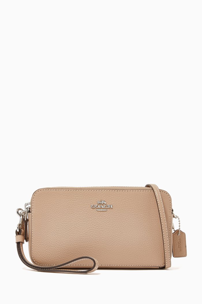 

Kira Crossbody in Pebble Leather, Neutral