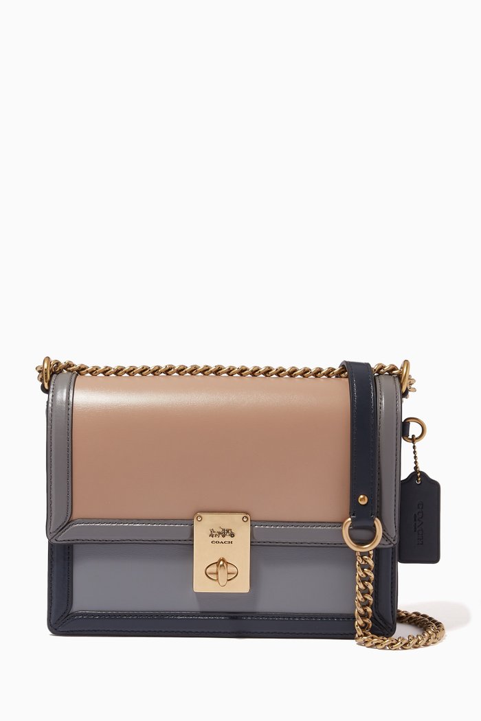 

Hutton Shoulder Bag in Colour-block Leather, Multicolour
