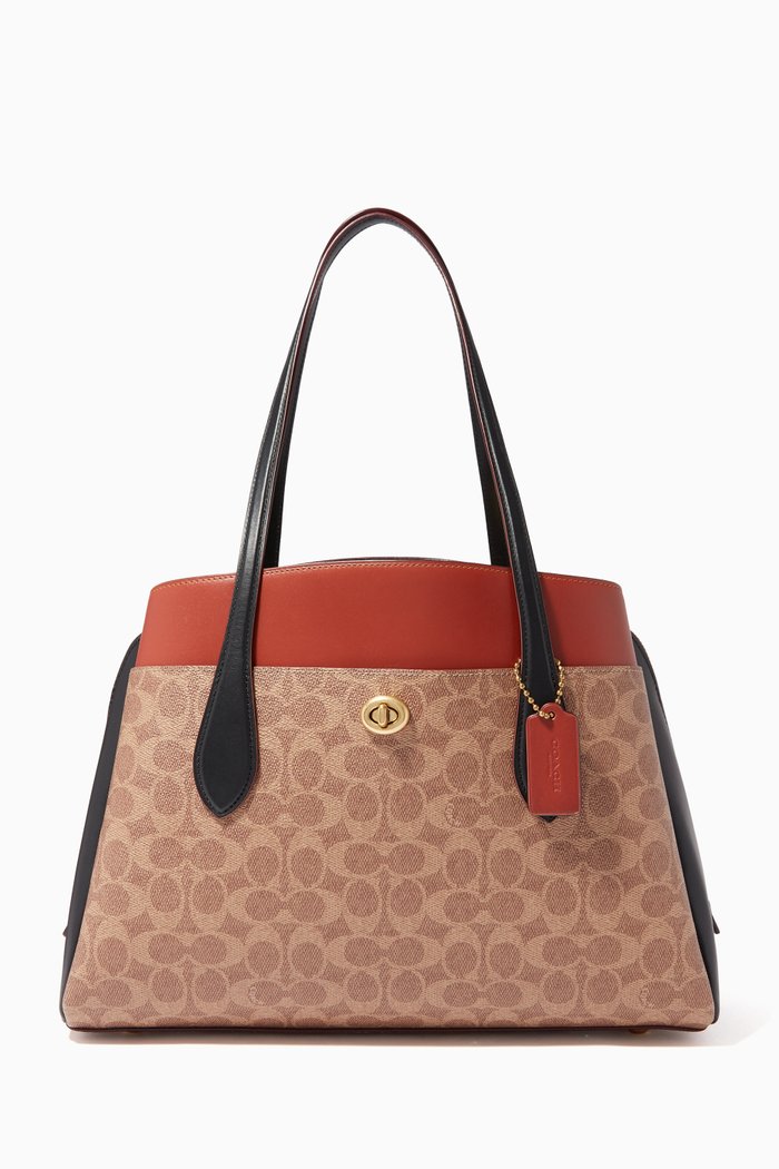 

Lora Carryall Signature Canvas Bag, Brown