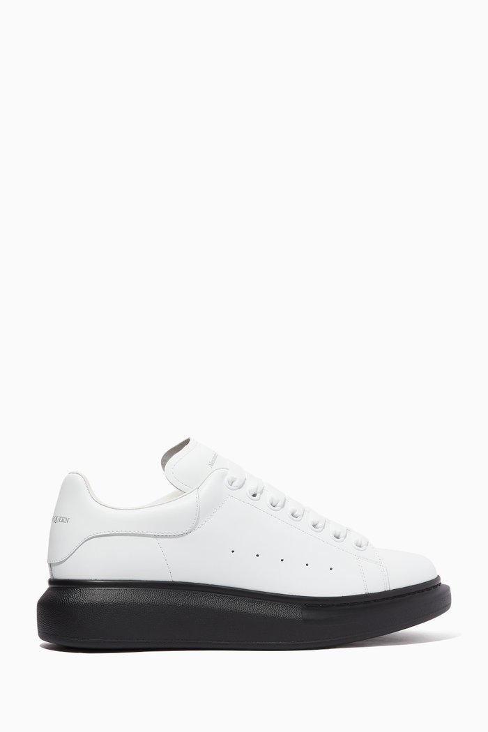 

Oversized Leather Sneakers, Black