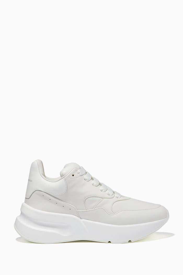 

Oversized Leather Sneakers, White