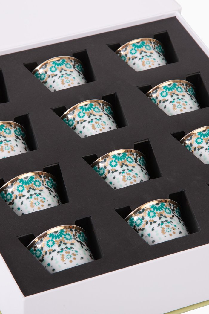 

Arabic Coffee Cups, Set of 12, Green