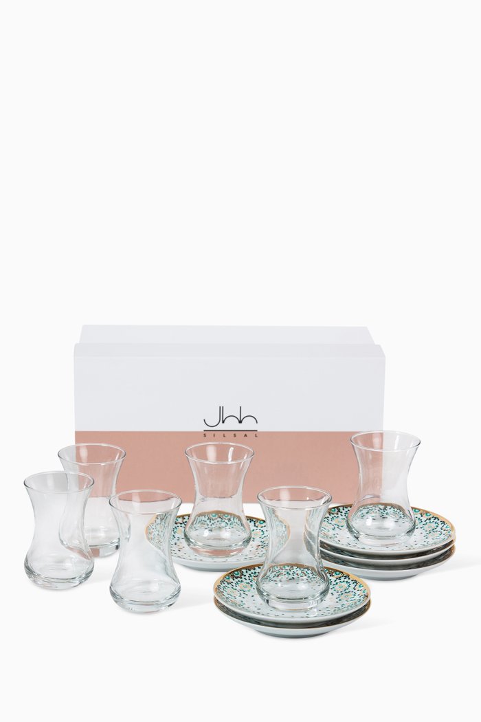 

Mirrors Tea Cups, Set of 6, Green