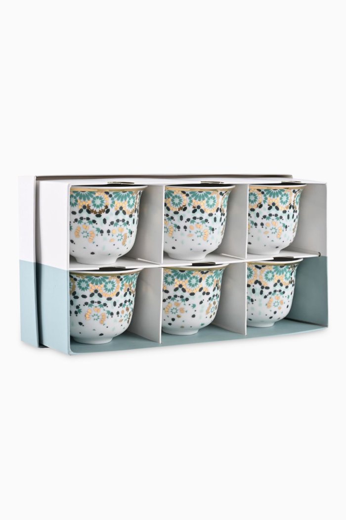

Mirrors Arabic Coffee Cups Gift Box, Green