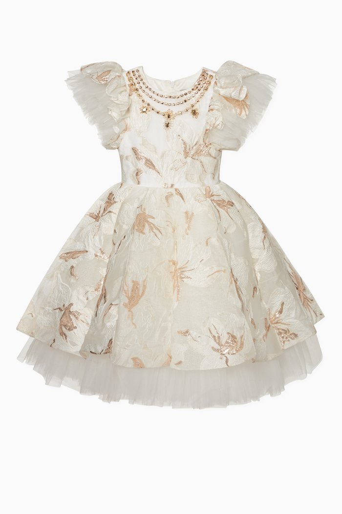 

Golden White Lily Dress