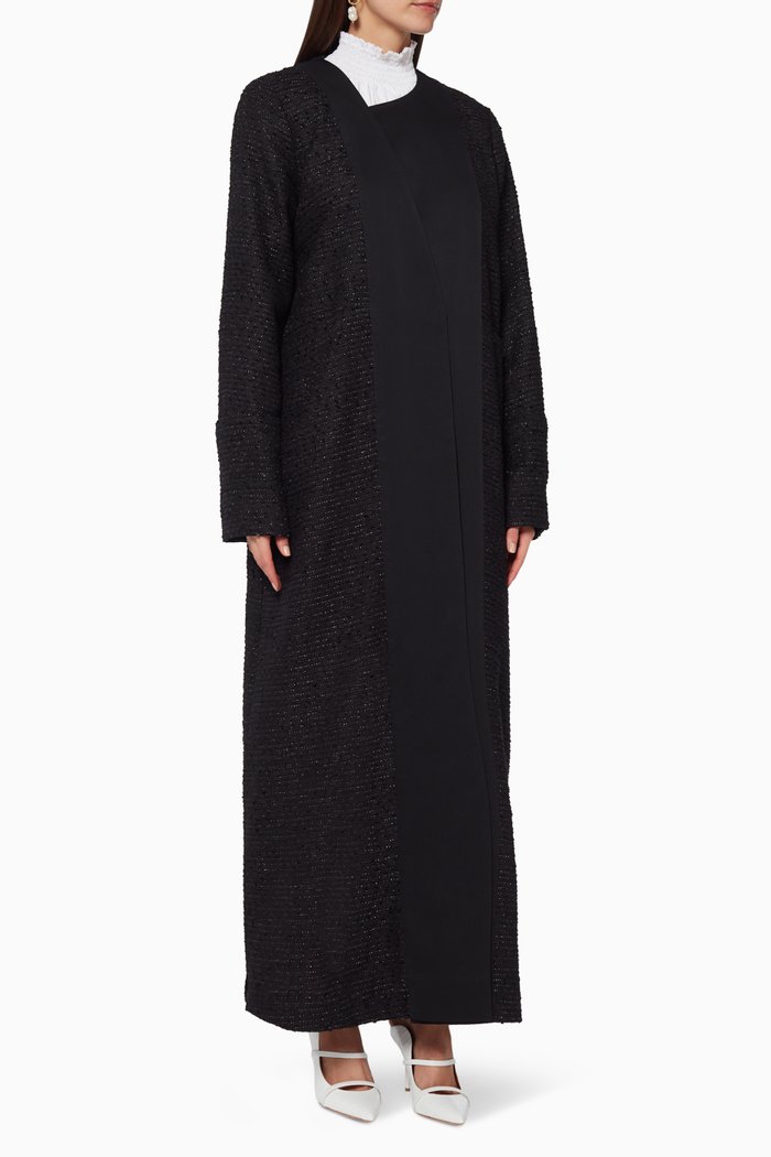 

Winter Tweed Abaya, Black
