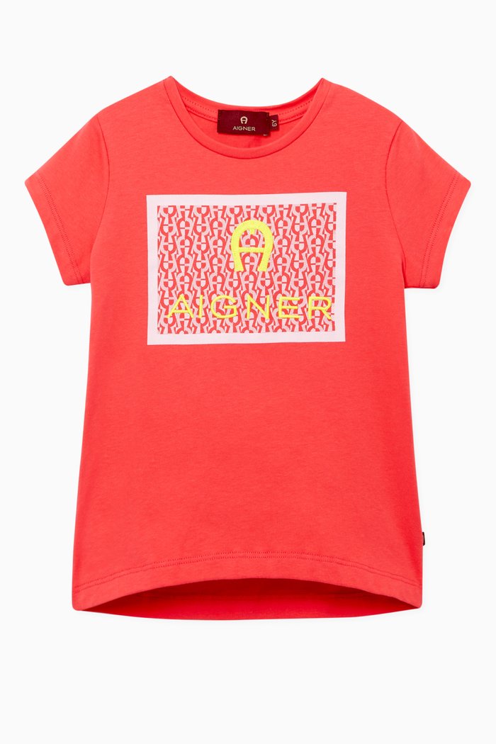 

Embroidered Logo Jersey T-Shirt, Pink