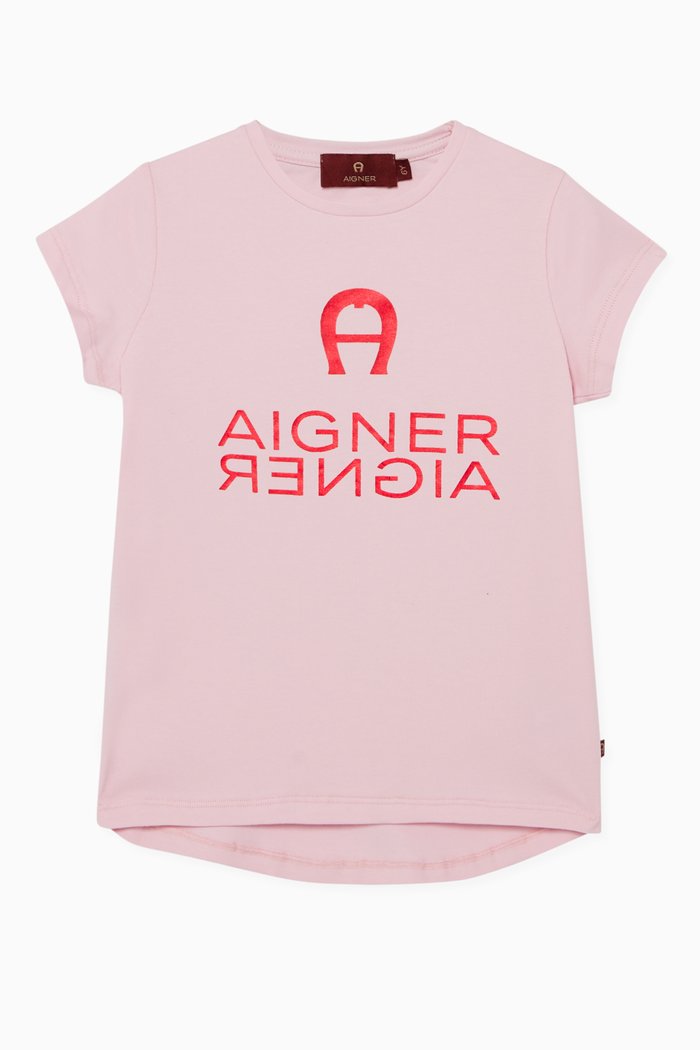 

Mirrored Logo Jersey T-Shirt, Pink