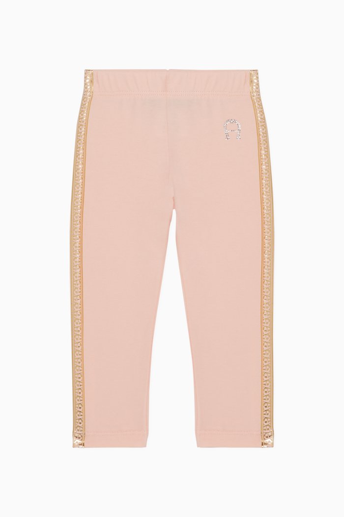 

Cotton Jersey Leggings, Pink