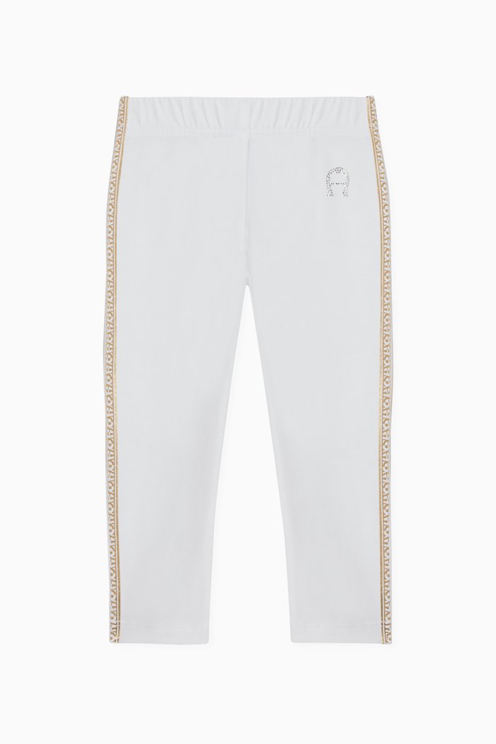 

Cotton Jersey Leggings, White