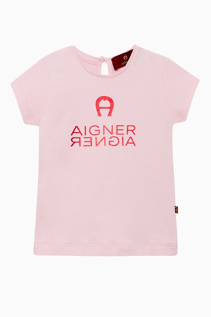

Logo Jersey Cotton T-Shirt, Pink