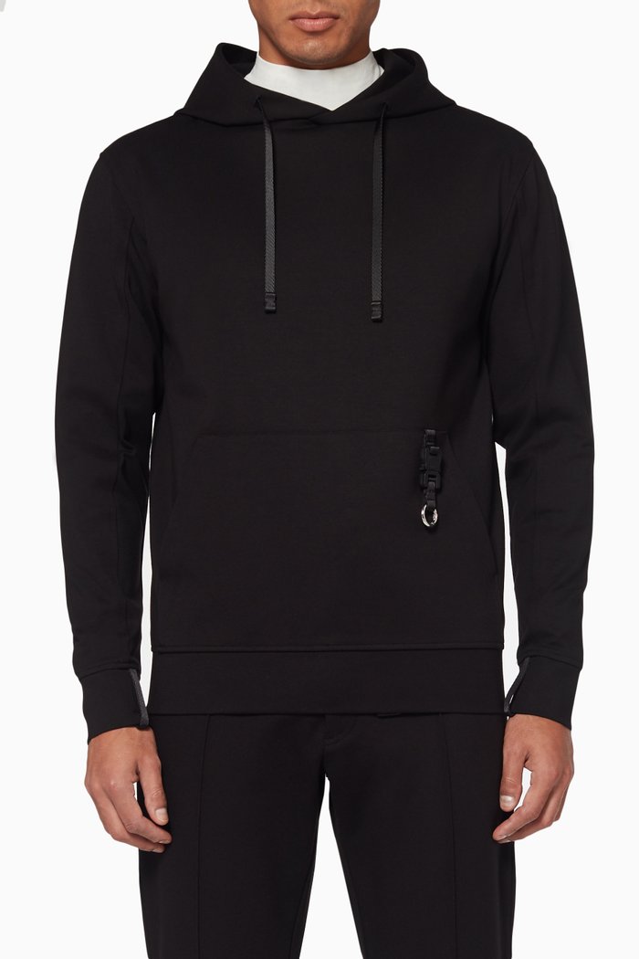 

Jersey Buckle Hoodie, Black