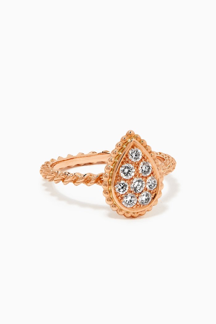 

Serpent Bohème S Motif Diamond Ring in 18kt Rose Gold