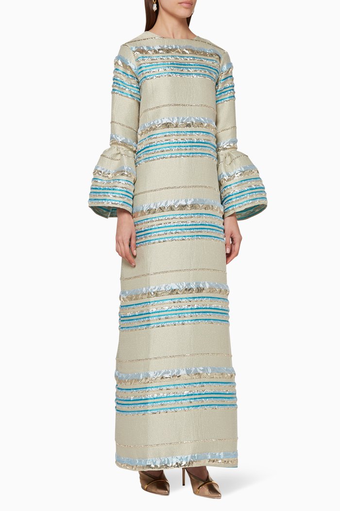 

Zeynab Striped Camelia Kaftan, Multicolour