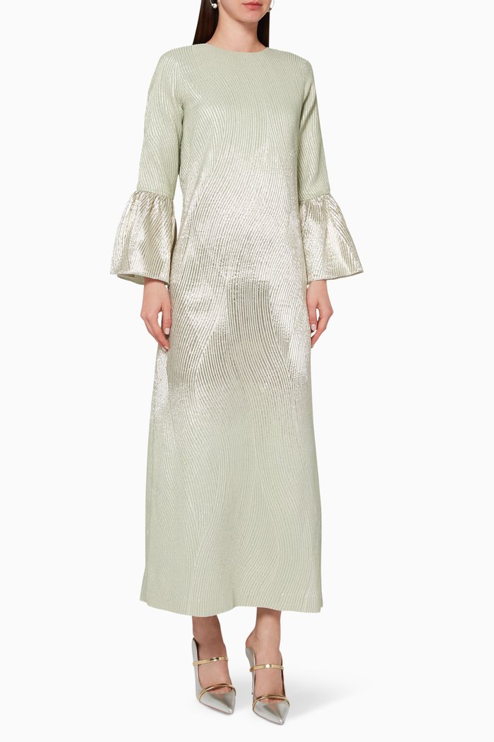 Camelia Gradient Kaftan, Silver