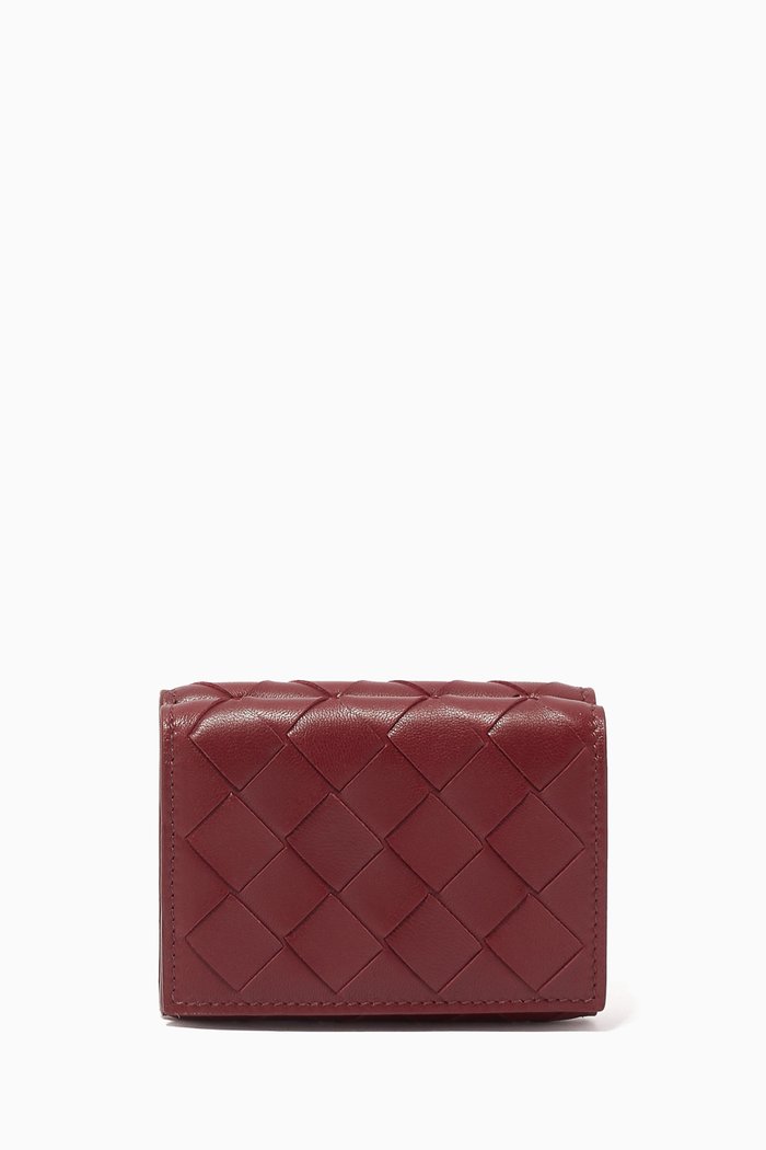 

Enlarged Intrecciato Nappa Continental Wallet, Burgundy