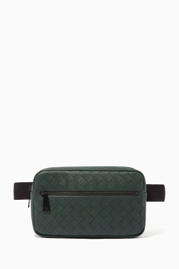 

Intrecciato Nappa Belt Bag, Green